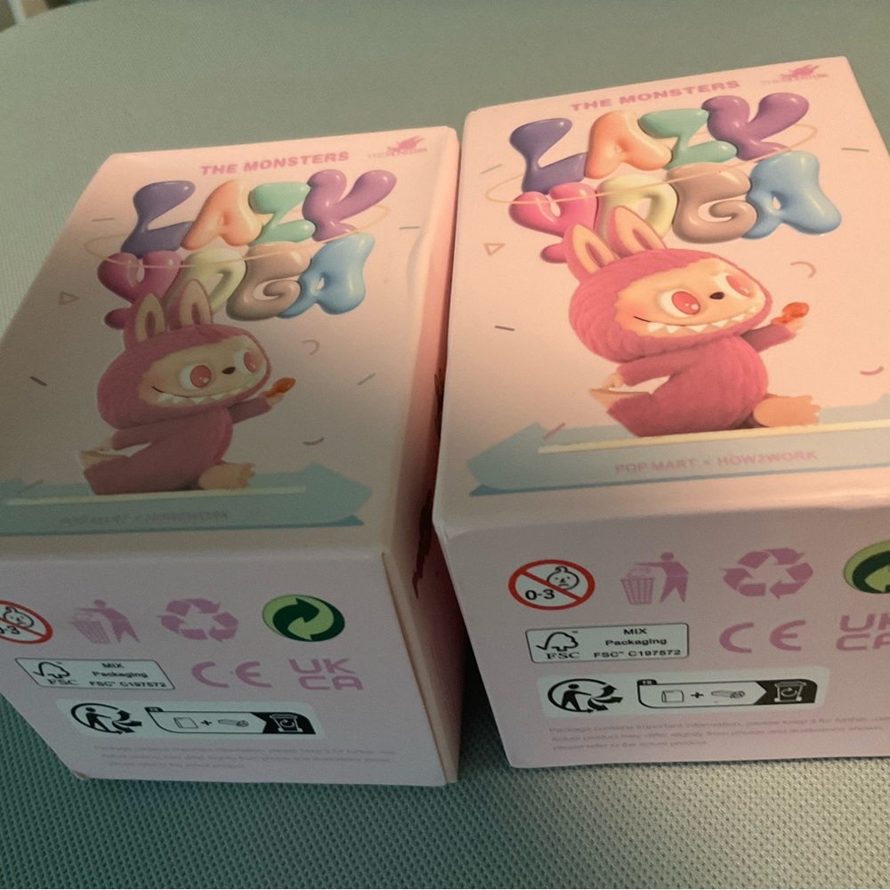 Two POP MART The Monsters Lazy Yoga Series Blind Figure Box New Free Gift